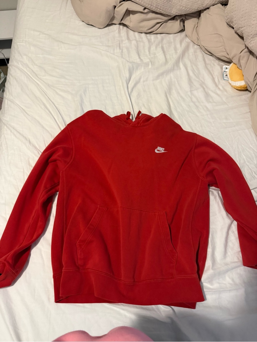 Nike Red Crewneck Sweatshirt with White Swoosh